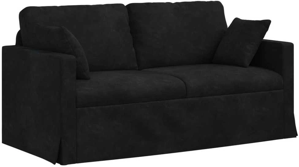 Sofa Sofos komplektas 2 vnt. Juoda Aksomas