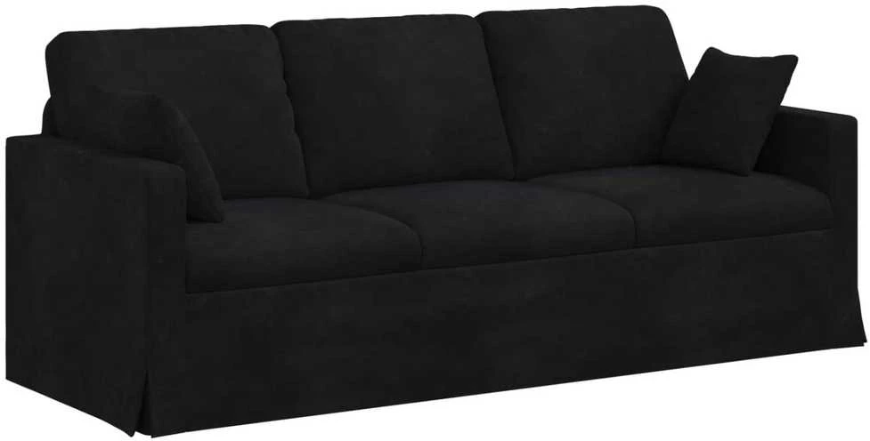 Sofa Sofos komplektas 2 vnt. Juoda Aksomas