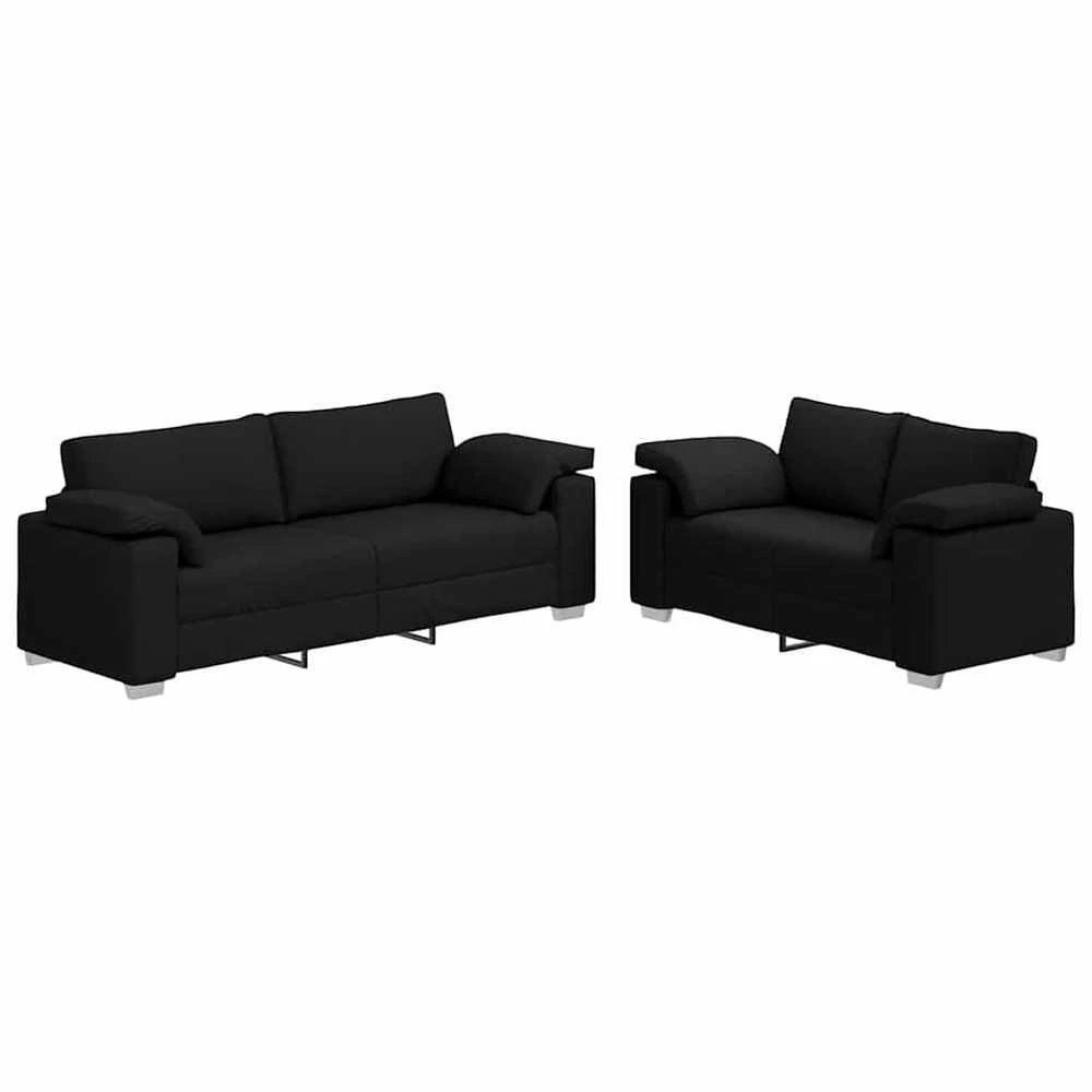 Sofa 2 vnt. Juodas audinys