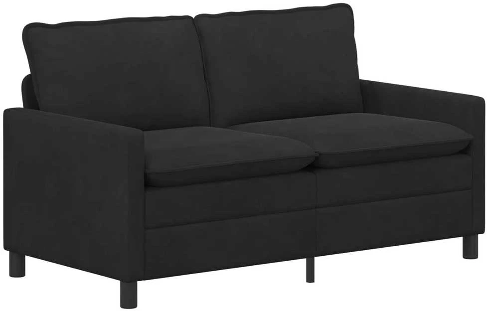 Sofa Sofos komplektas 2 vnt. Juoda Aksomas