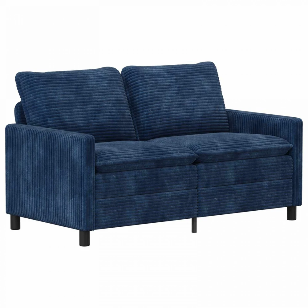 Sofa Sofos komplektas 2 vnt. Jūrinė mėlyna Poliesteris