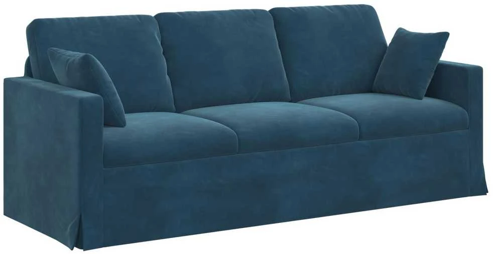 Sofa Sofos komplektas 2 vnt. Mėlyna Aksomas