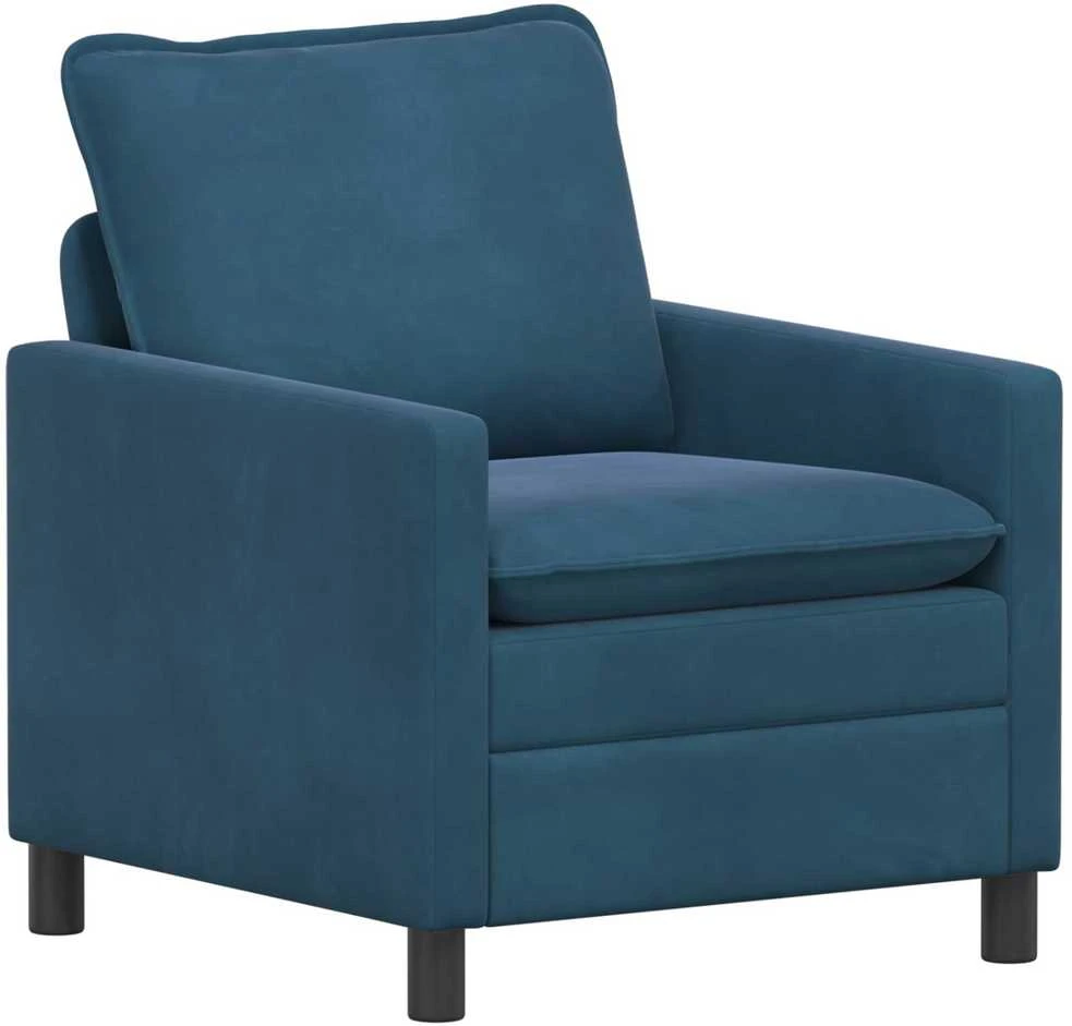 Sofa Sofos komplektas 2 vnt. Mėlyna Aksomas
