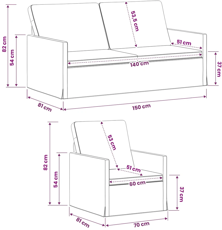 Sofa Sofos komplektas 2 pcs Šviesiai pilka Audinys