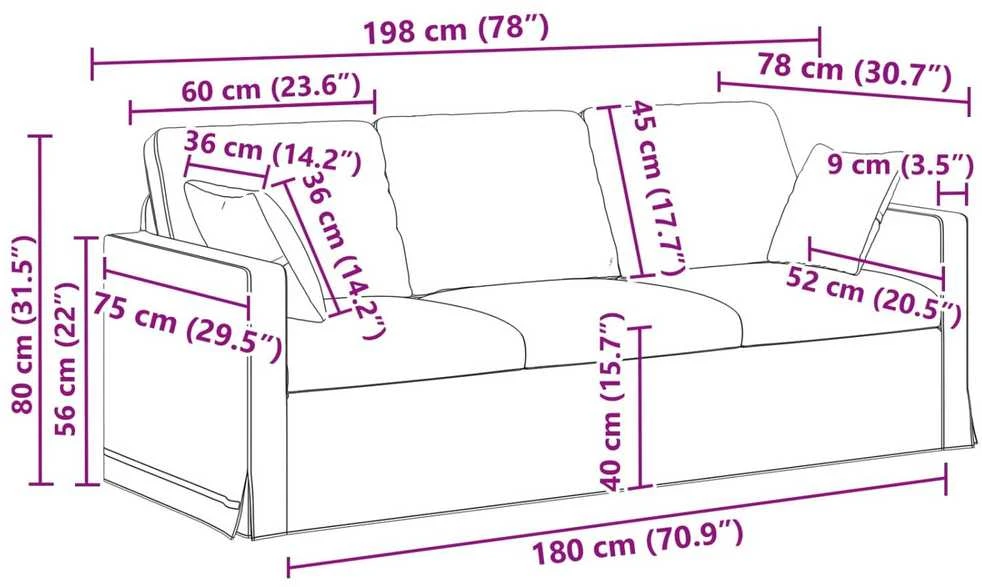 Sofa Sofos komplektas 2 vnt. Šviesiai pilka Aksomas