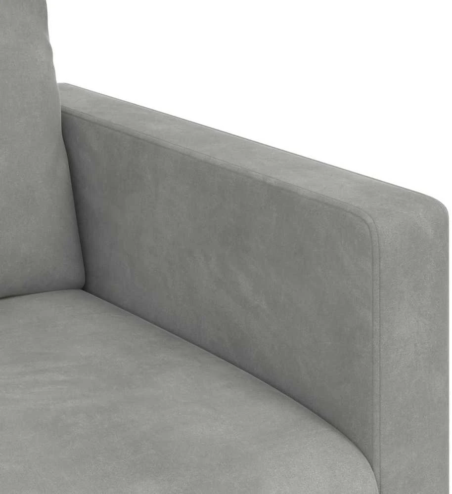 Sofa Sofos komplektas 2 vnt. Šviesiai pilka Aksomas