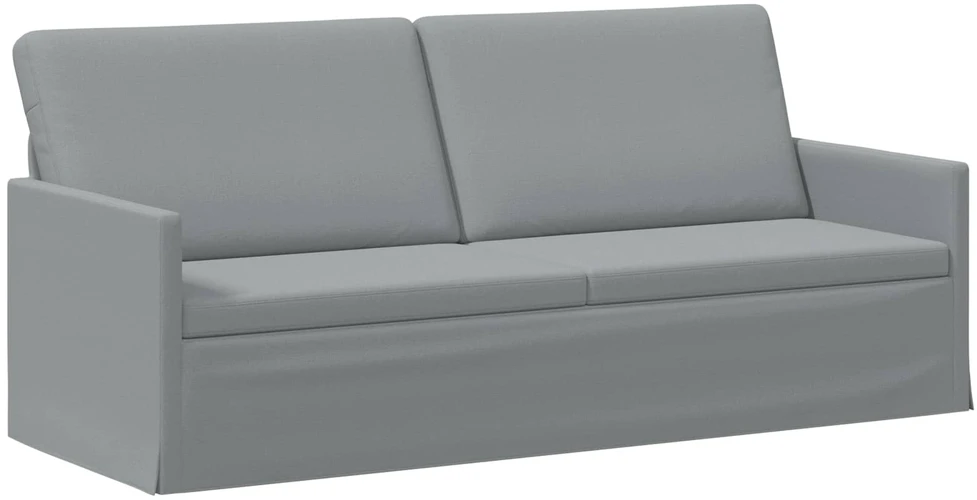 Sofa Sofos komplektas 2 pcs Šviesiai pilka Audinys