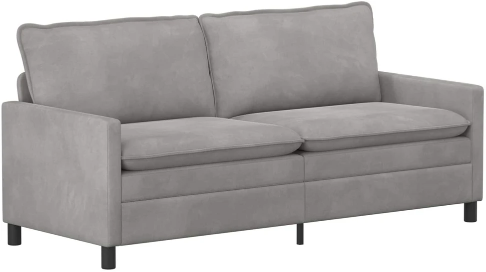 Sofa Sofos komplektas 2 vnt. Šviesiai pilka Aksomas