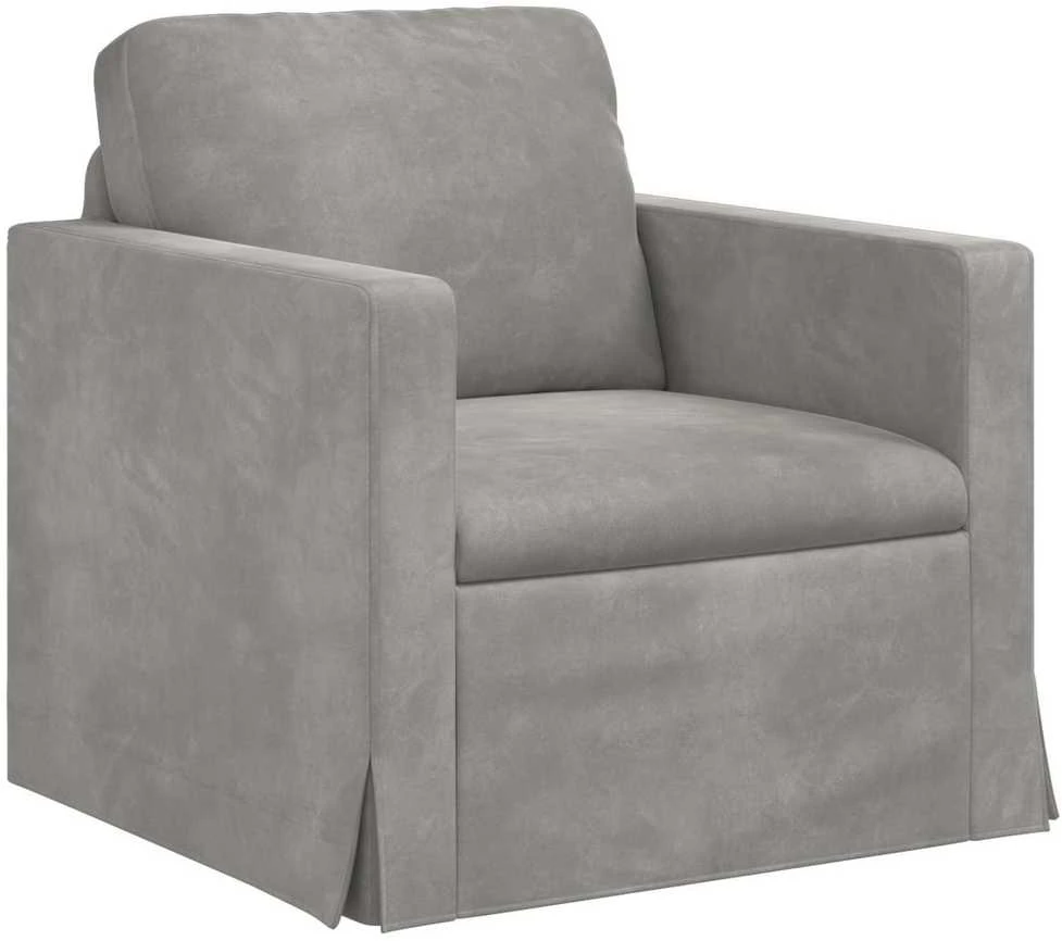 Sofa Sofos komplektas 2 vnt. Šviesiai pilka Aksomas
