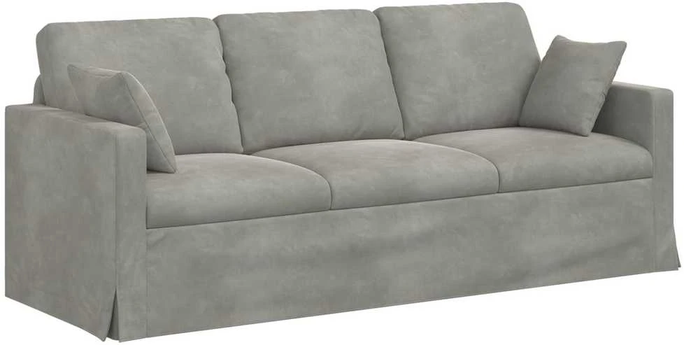 Sofa Sofos komplektas 2 vnt. Šviesiai pilka Aksomas