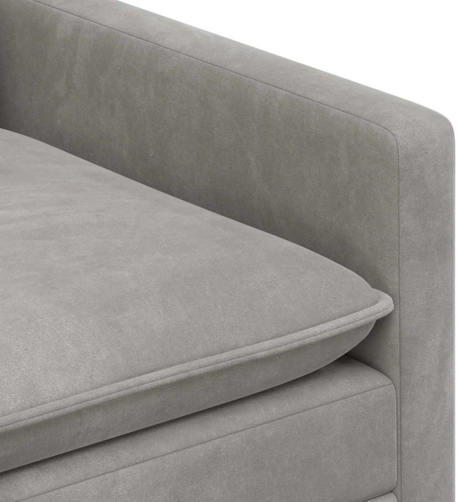 Sofa Sofos komplektas 2 vnt. Šviesiai pilka Aksomas