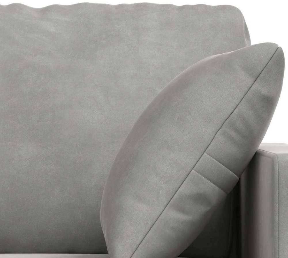 Sofa Sofos komplektas 2 vnt. Šviesiai pilka Aksomas