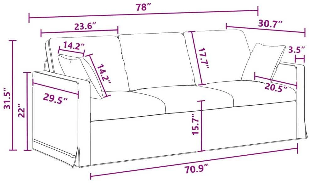 Sofa Sofos komplektas 2 vnt. Tamsiai pilka Aksomas