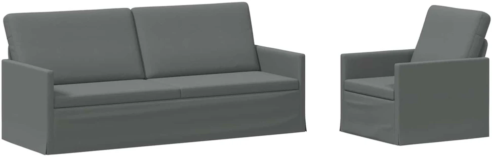 Sofa Sofos komplektas 2 vnt. Tamsiai pilka Audinys