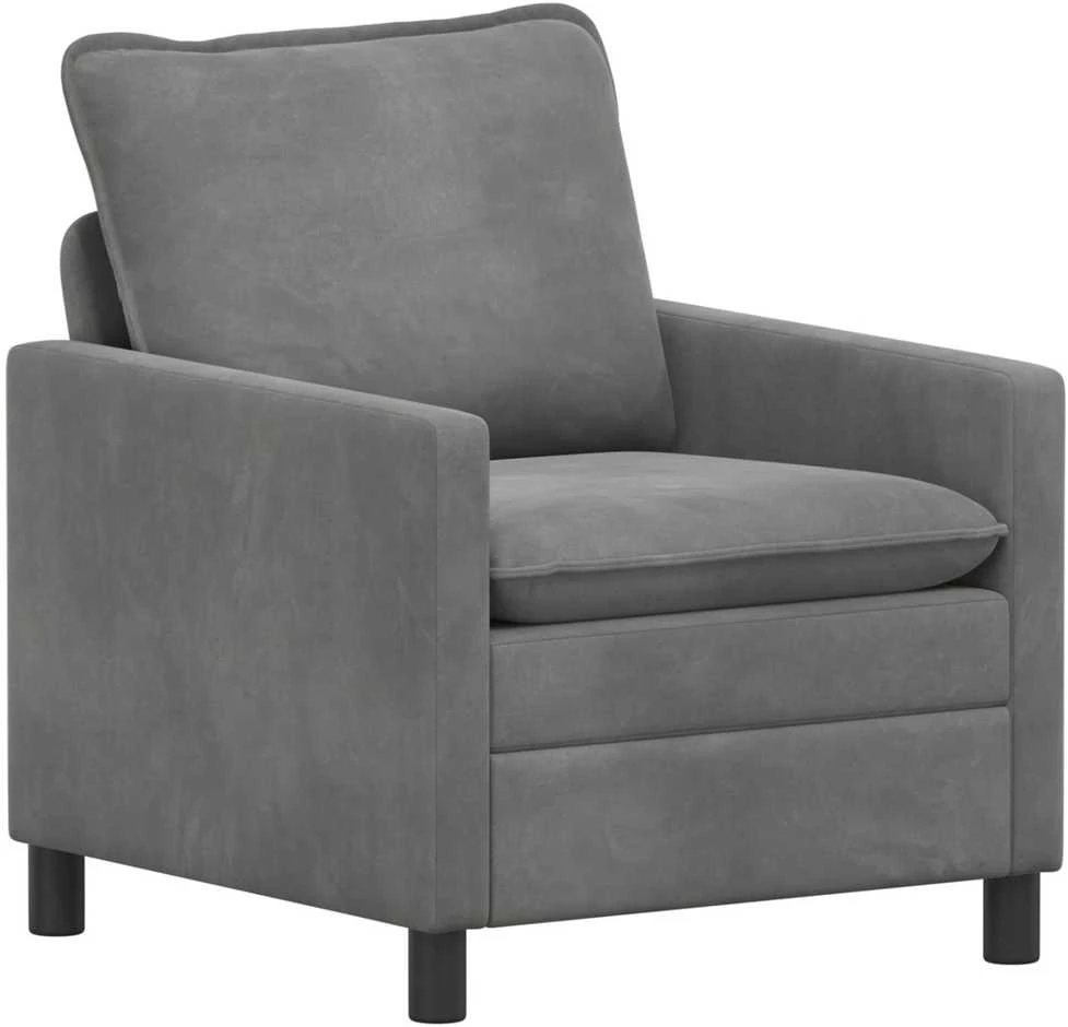 Sofa Sofos komplektas 2 vnt. Tamsiai pilka Aksomas