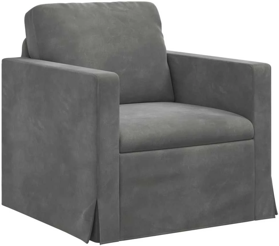 Sofa Sofos komplektas 2 vnt. Tamsiai pilka Aksomas