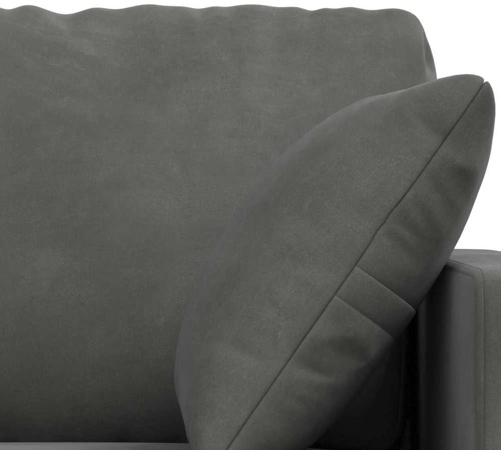 Sofa Sofos komplektas 2 vnt. Tamsiai pilka Aksomas