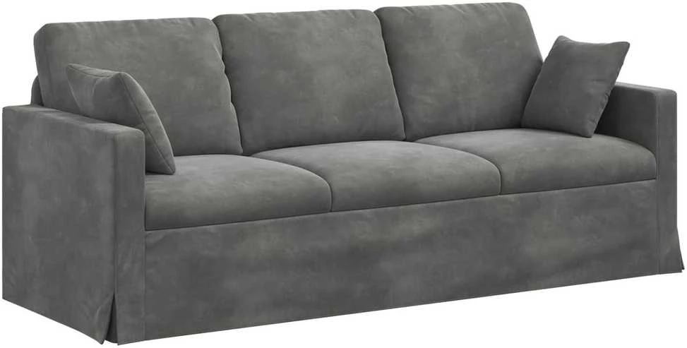 Sofa Sofos komplektas 2 vnt. Tamsiai pilka Aksomas