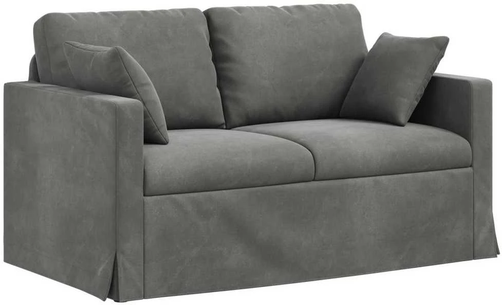 Sofa Sofos komplektas 2 vnt. Tamsiai pilka Aksomas