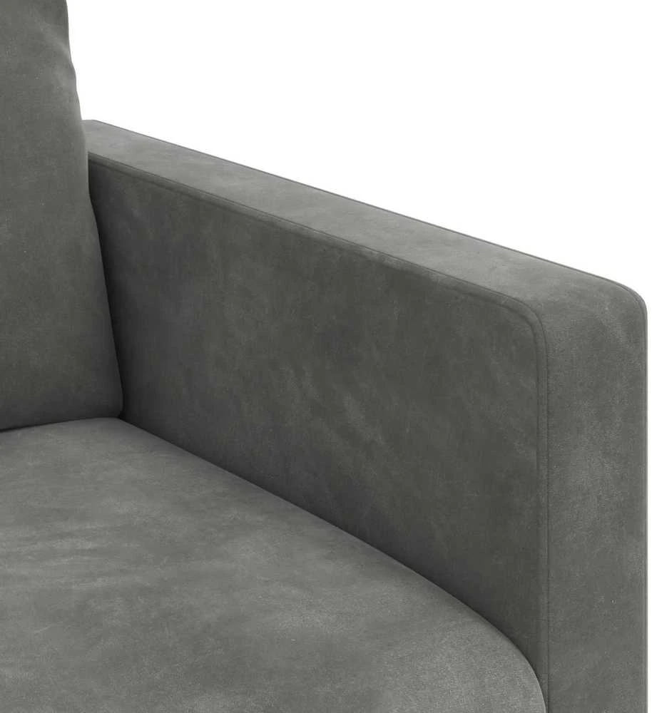 Sofa Sofos komplektas 2 vnt. Tamsiai pilka Aksomas