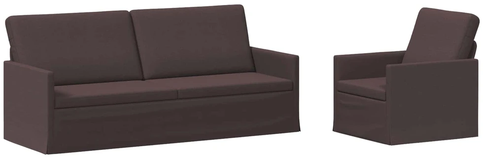 Sofa Sofos komplektas 2 vnt. Tamsiai rudas Audinys
