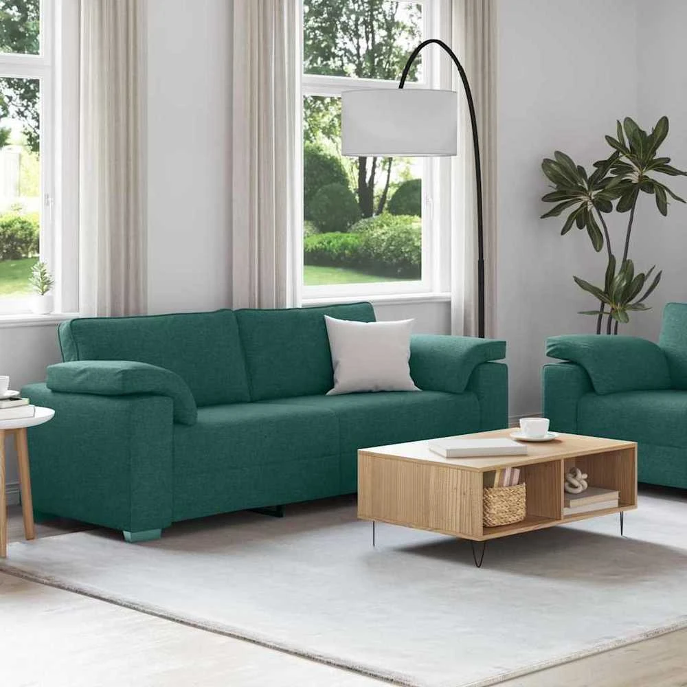 Sofa 2 vnt. Tamsiai žalia audinys