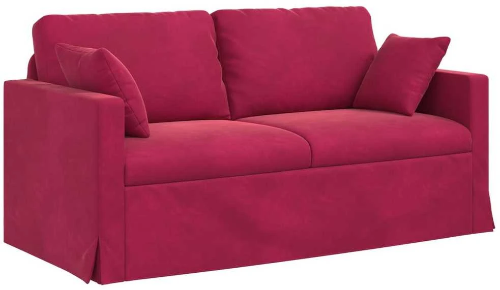 Sofa Sofos komplektas 2 vnt. Vyno raudona Aksomas