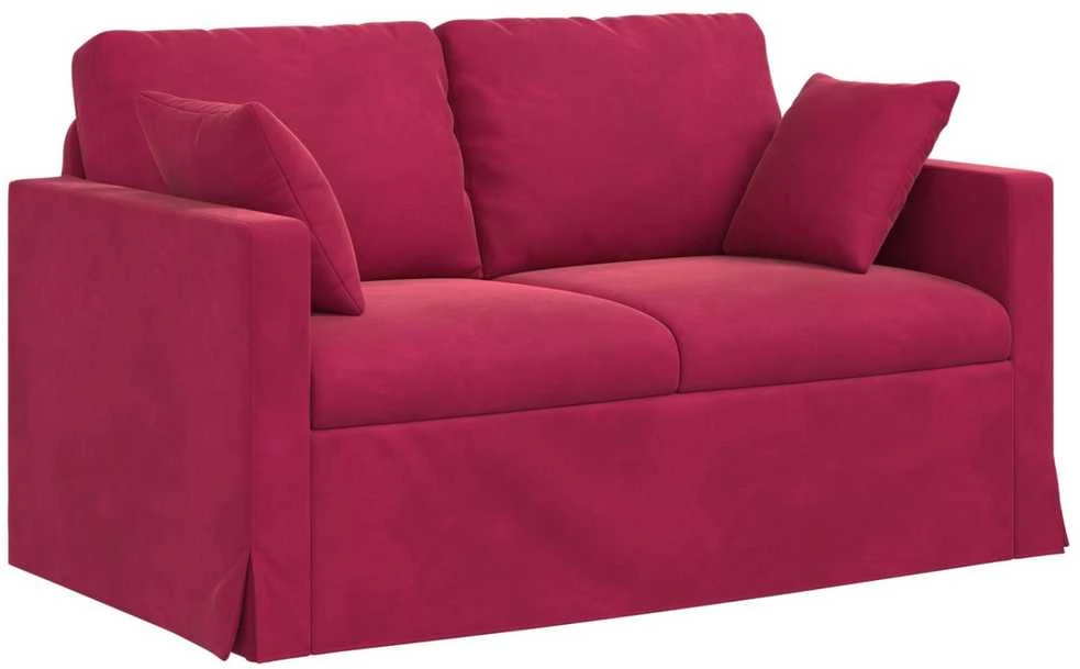 Sofa Sofos komplektas 2 vnt. Vyno raudona Aksomas