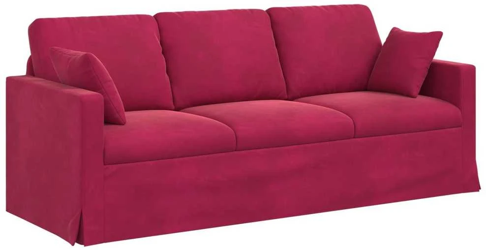 Sofa Sofos komplektas 2 vnt. Vyno raudona Aksomas