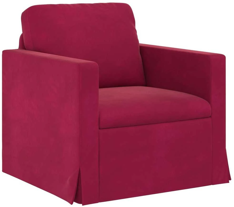 Sofa Sofos komplektas 2 vnt. Vyno raudona Aksomas