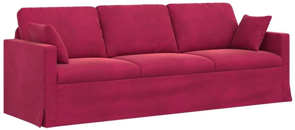 Sofa Sofos komplektas 2 vnt. Vyno raudona Aksomas