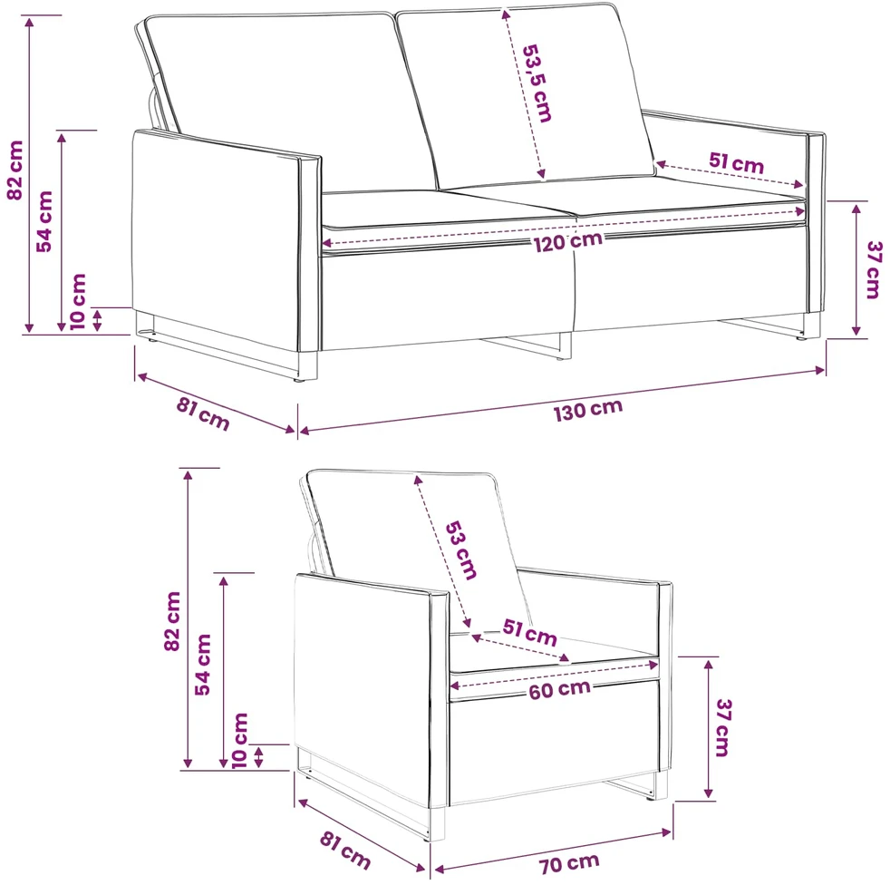 Sofa Sofos komplektas 2 vnt. Armijos Žalia Dirbtinė zomša