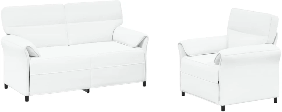 Sofa Sofos komplektas 2 vnt. Balta Audinys