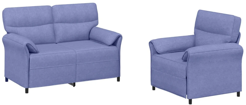 Sofa Sofos komplektas 2 vnt. Džinsinės mėlynos Audinys