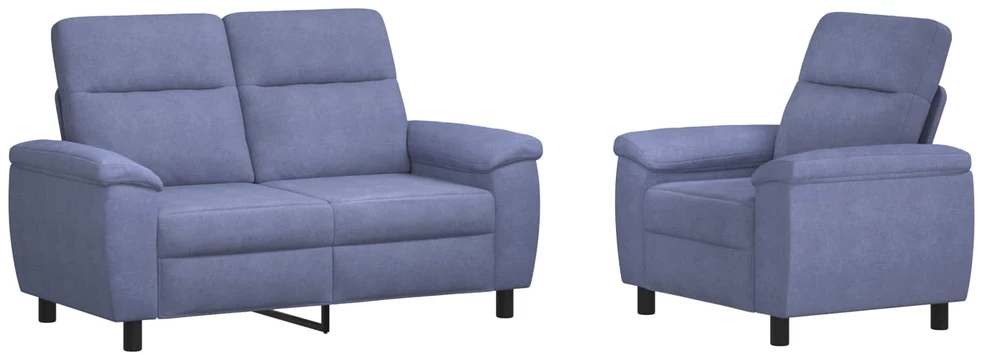 Sofa Sofos komplektas 2 vnt. Džinsinės mėlynos Audinys