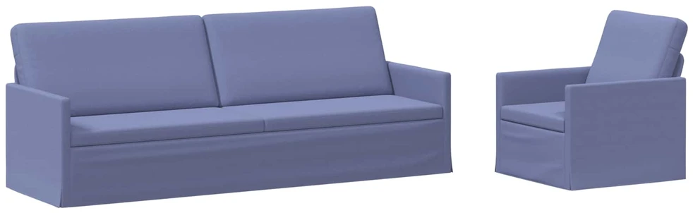 Sofa Sofos komplektas 2 vnt. Džinsinės mėlynos Audinys