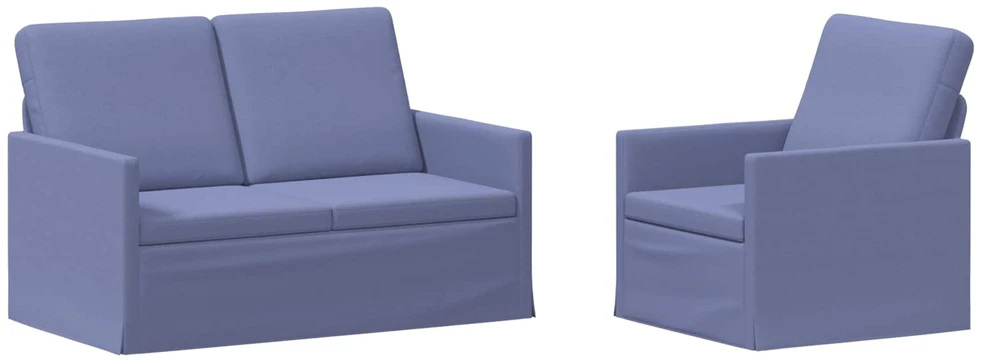 Sofa Sofos komplektas 2 vnt. Džinsinės mėlynos Audinys