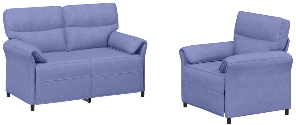 Sofa Sofos komplektas 2 vnt. Džinsinės mėlynos Audinys