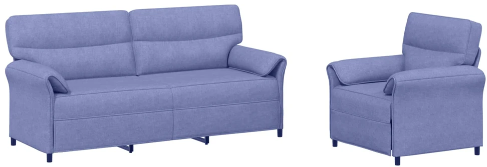 Sofa Sofos komplektas 2 vnt. Džinsinės mėlynos Audinys