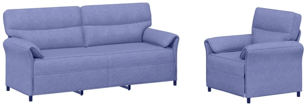 Sofa Sofos komplektas 2 vnt. Džinsinės mėlynos Audinys