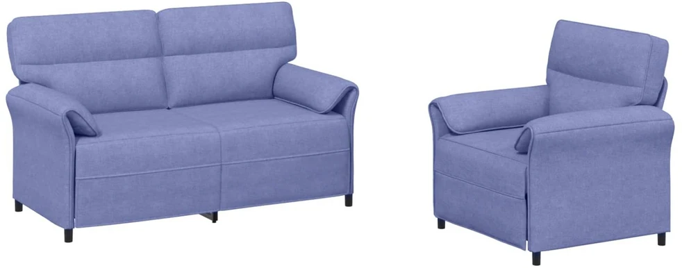 Sofa Sofos komplektas 2 vnt. Džinsinės mėlynos Audinys