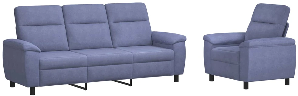 Sofa Sofos komplektas 2 vnt. Džinsinės mėlynos Audinys