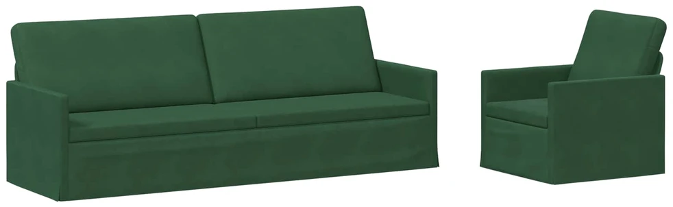 Sofa Sofos komplektas 2 vnt. Džiunglių žalia Kordūrinis audinys