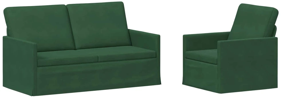Sofa Sofos komplektas 2 vnt. Džiunglių žalia Kordūrinis audinys