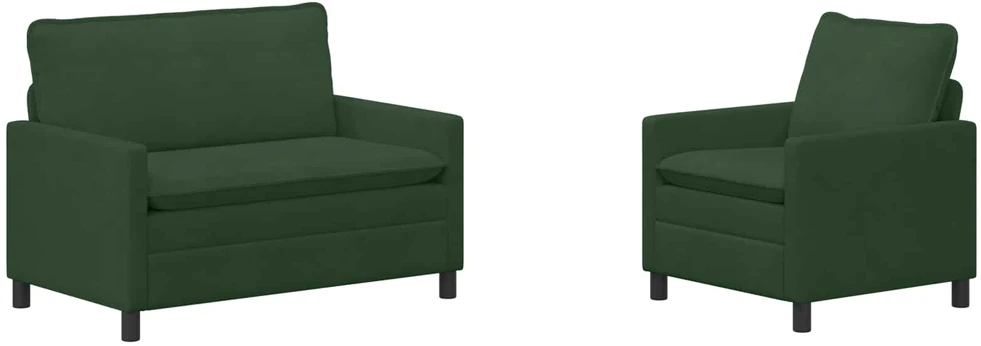 Sofa Sofos komplektas 2 vnt. Džiunglių žalia Audinys