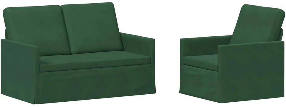 Sofa Sofos komplektas 2 vnt. Džiunglių žalia Kordūrinis audinys