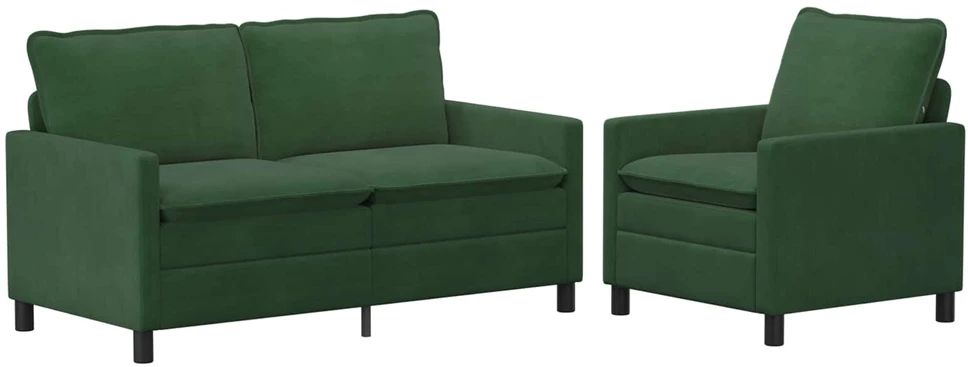 Sofa Sofos komplektas 2 vnt. Džiunglių žalia Audinys