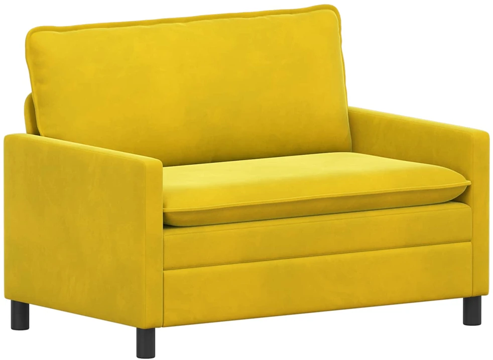 Sofa Sofos komplektas 2 vnt. Geltona Aksomas