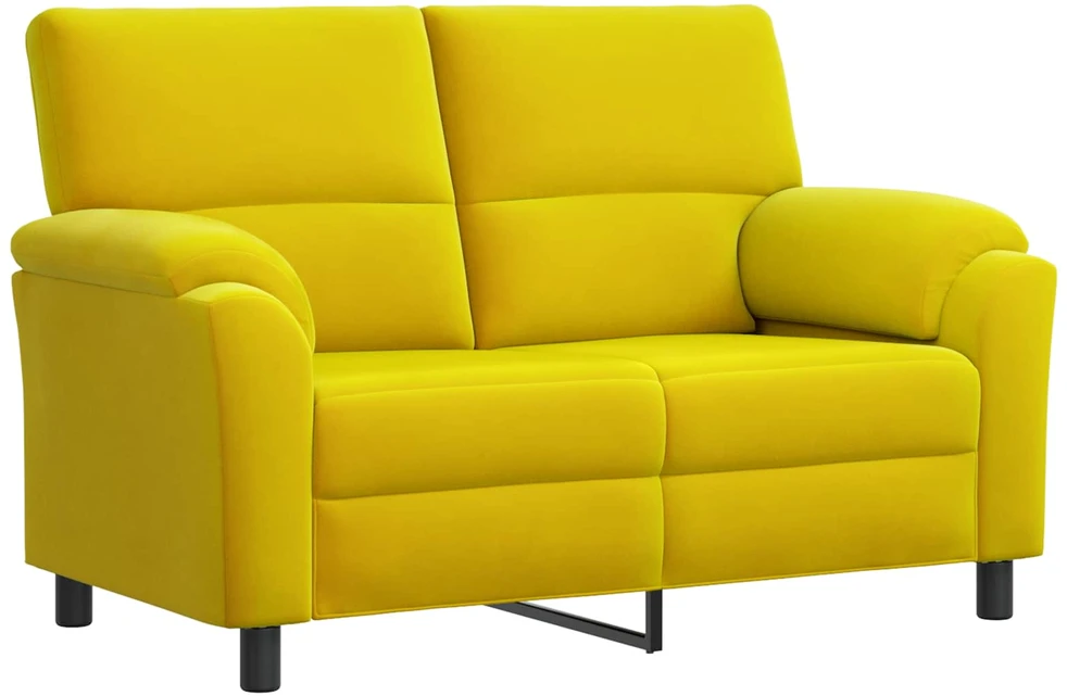 Sofa Sofos komplektas 2 vnt. Geltona Aksomas