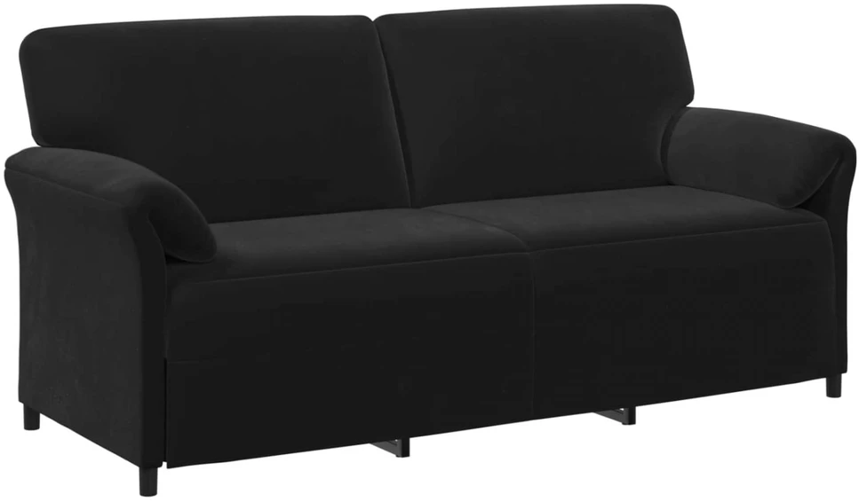 Sofa Sofos komplektas 2 vnt. Juoda Aksomas